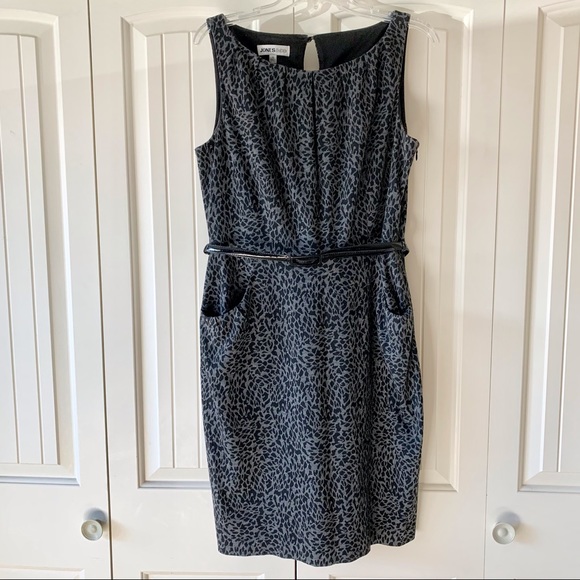 💥2/$30 Jones & Co. Animal Print Dress sz 12 - Picture 4 of 15